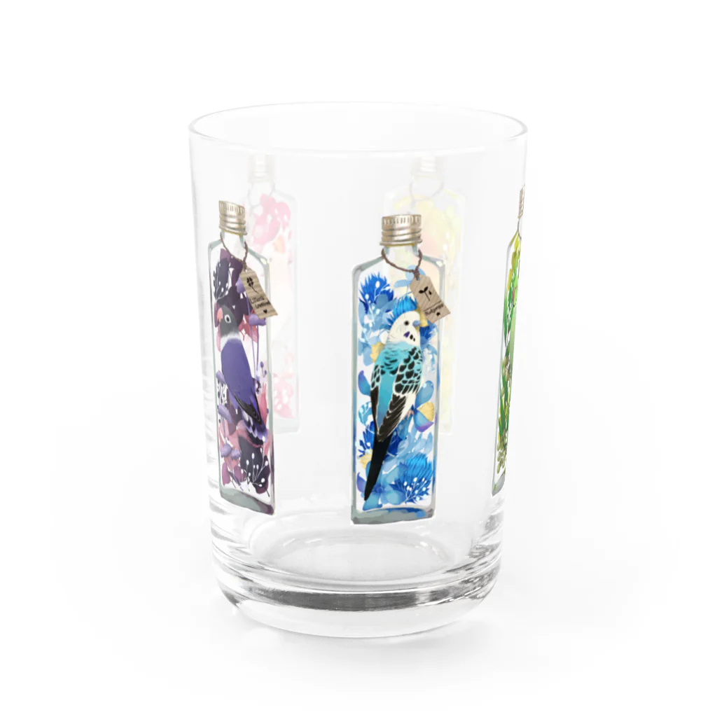 空ノ鳥小屋の鳥のハーバリウムボトルA Water Glass :left