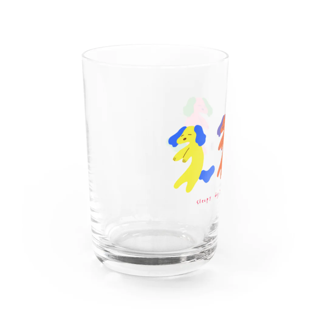 mireのsleepy dog Water Glass :left