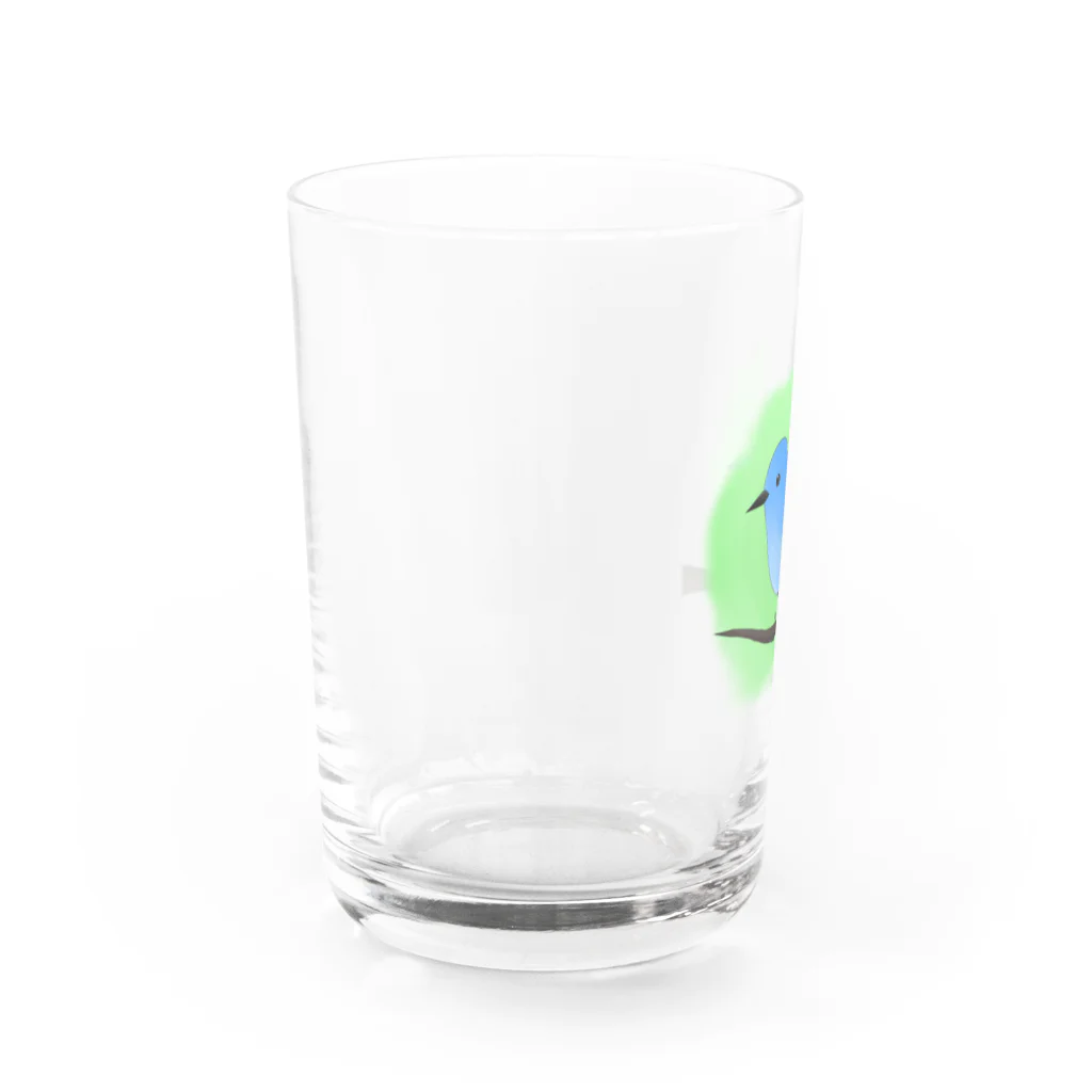 Goldfishの幸せの青い鳥 Water Glass :left