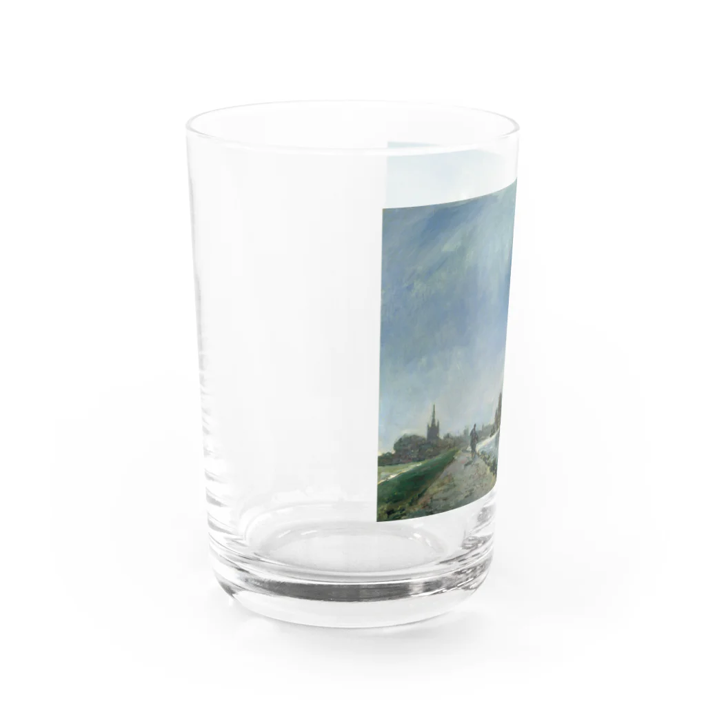 世界の絵画アートグッズのヨハン・バルトルト・ヨンキント 《オーフェルスヒー近くの曳舟道》 Water Glass :left