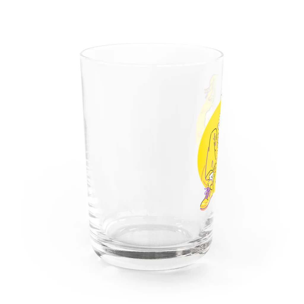 百瀬ガンジィのゴキゲンSHOPの夏スニーカー(黄色) Water Glass :left