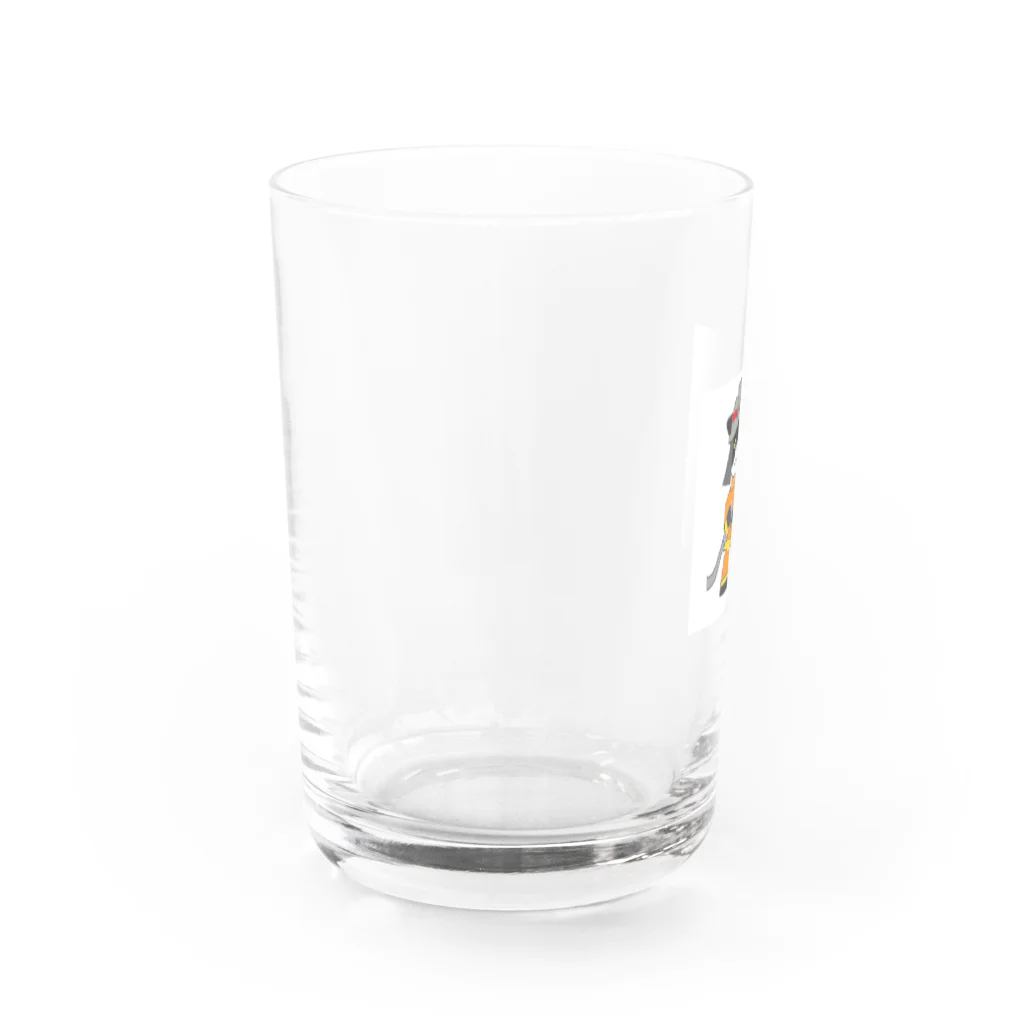 Yas😿🦖🕊の猫　国際消防士の日 Water Glass :left