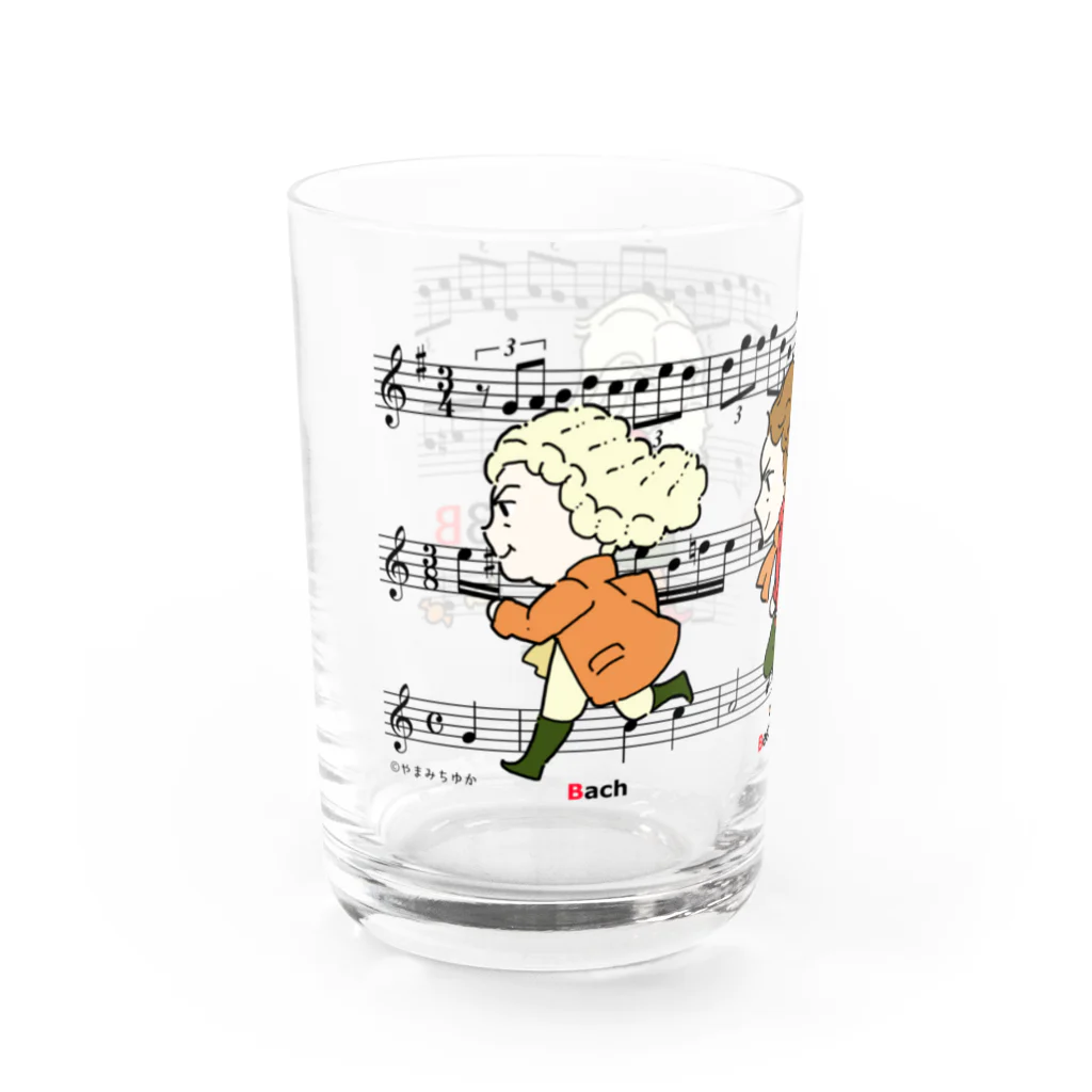 やまみちゆかの作曲家グッズの作曲家グラス3B Water Glass :left