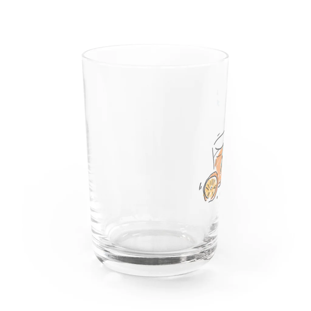 Koukichi_Tのお店ののみのも ‐ 明確なオレンジ。 Water Glass :left