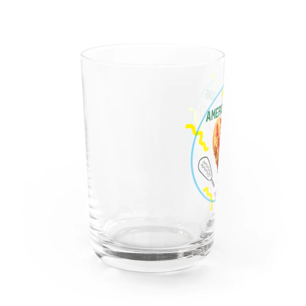 ぽわちゃん洋品店のアメリカンドッグマシッソヨ Water Glass :left