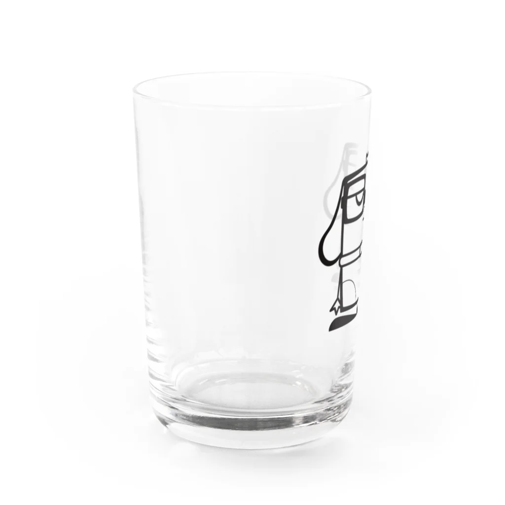 ゆとり犬のゆとり犬（線画） Water Glass :left