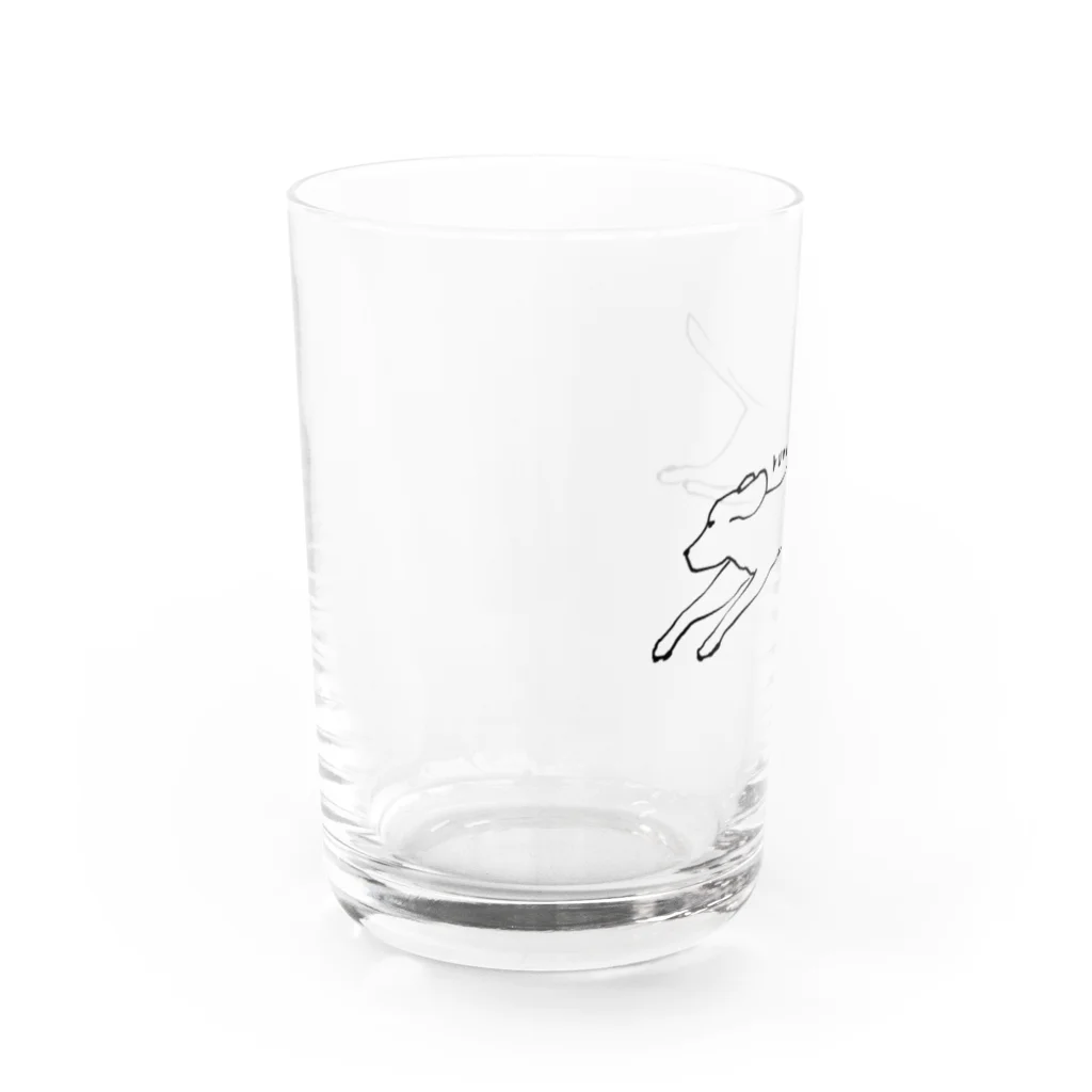 レモンスカッシュの泡のランニングドッグ Water Glass :left