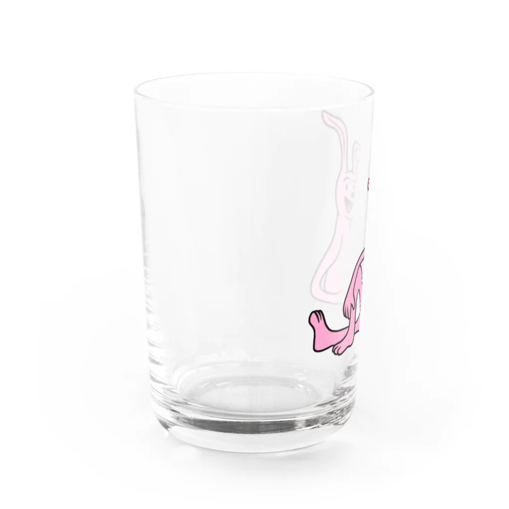 ホビヲノエのお店のふてぶてしいうさぎ Water Glass :left