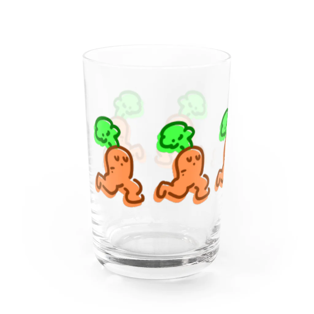 にんぢん大明神のはしるにんぢんず Water Glass :left