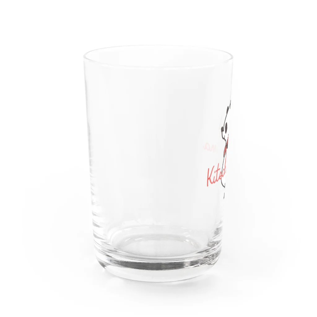 キッチュの赤スカーフパンダ Water Glass :left