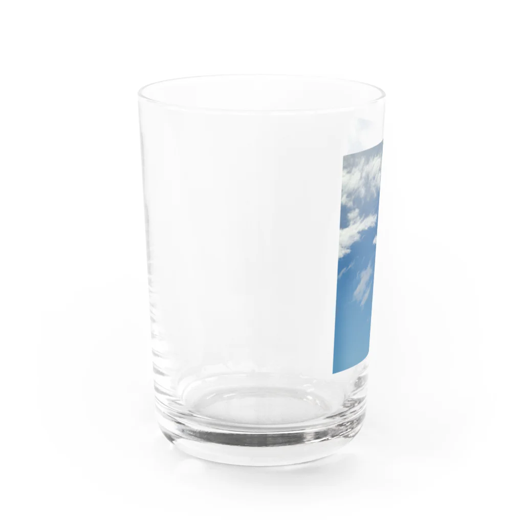 青い空の青い空グラス Water Glass :left