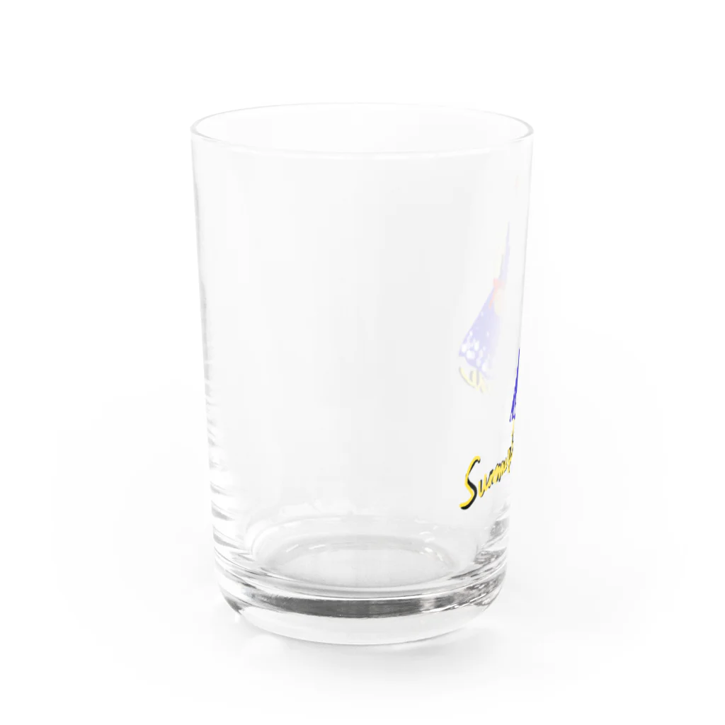 レモンスカッシュの泡の青いワンピースの子 Water Glass :left