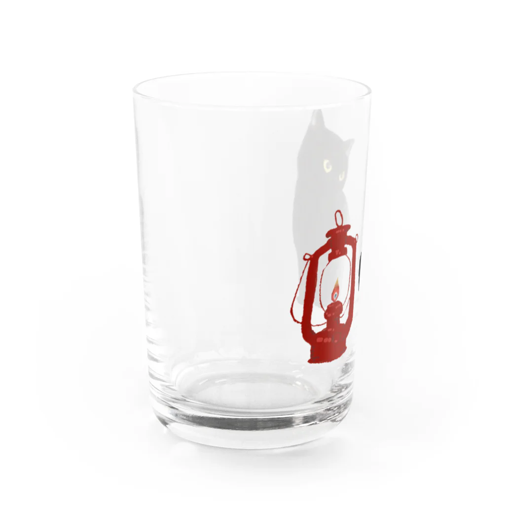 WAMI ARTのランタン猫 Water Glass :left