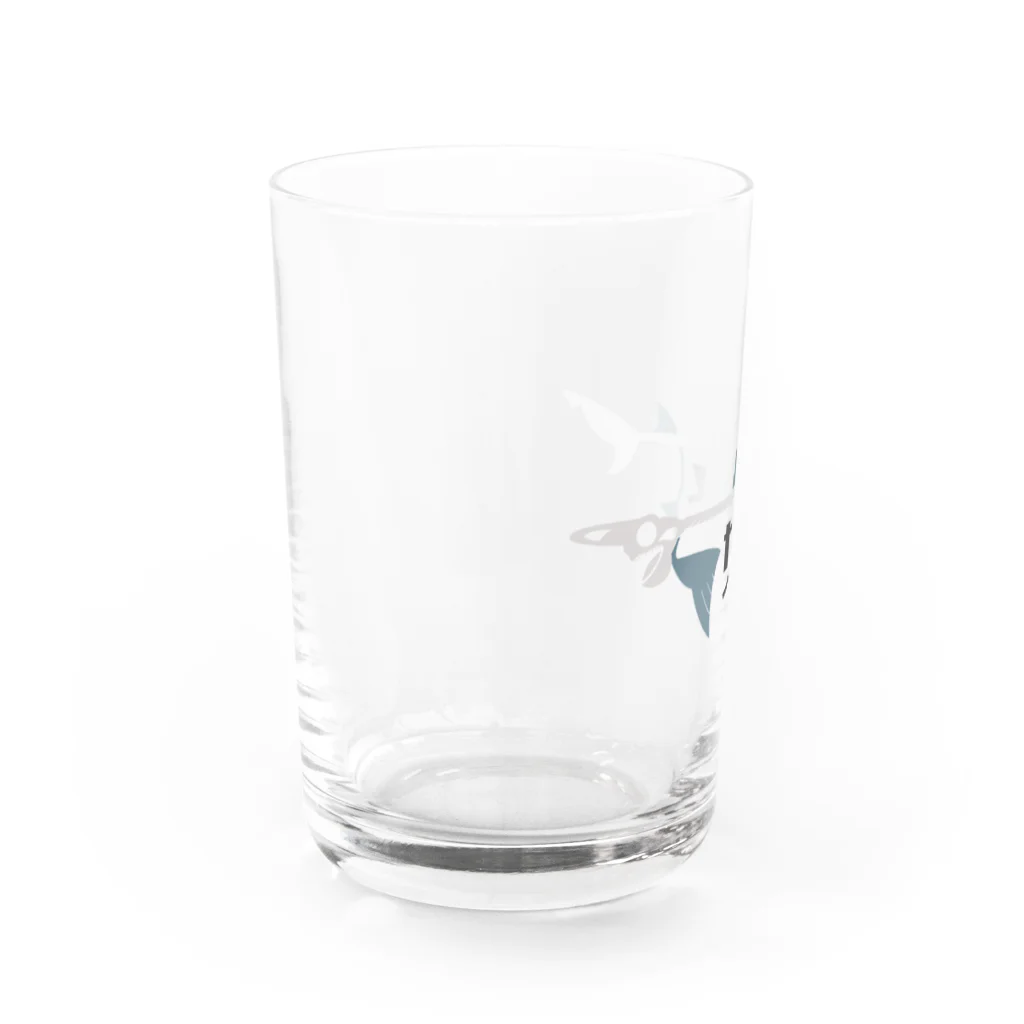 めかぶ商店のサメの骨格 Water Glass :left