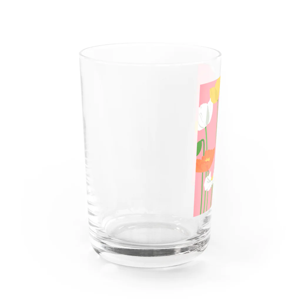 otofuke_madokaの華やかポピー Water Glass :left