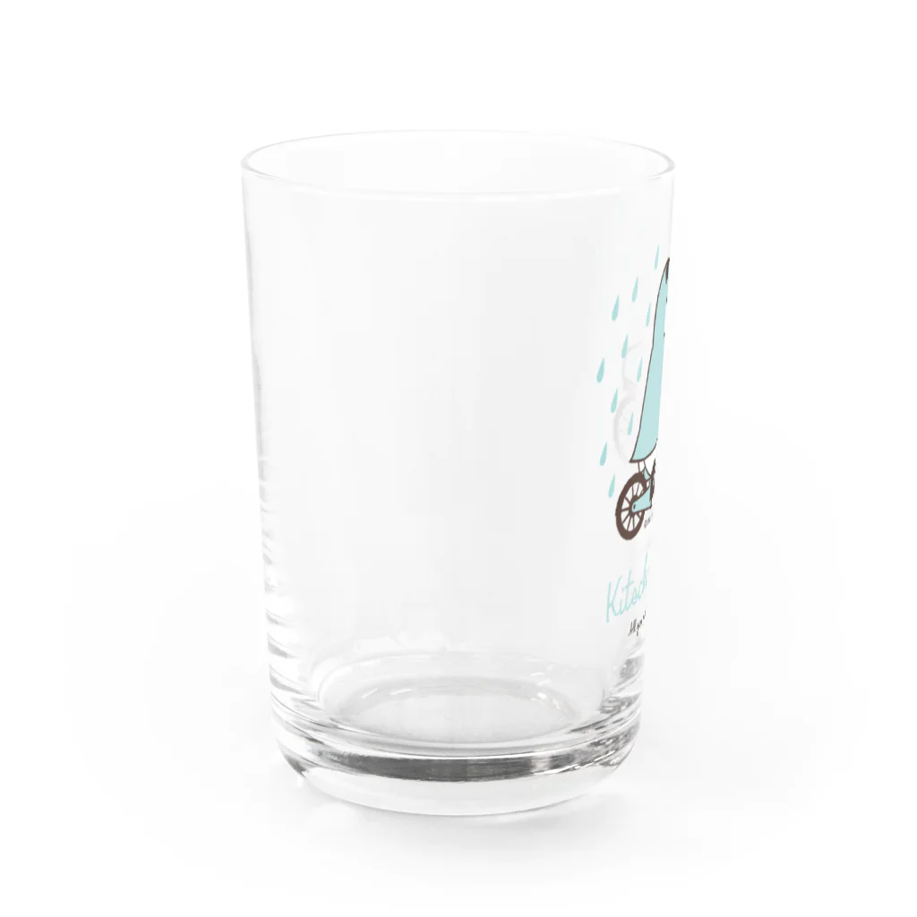 キッチュのレインコートパンダ Water Glass :left