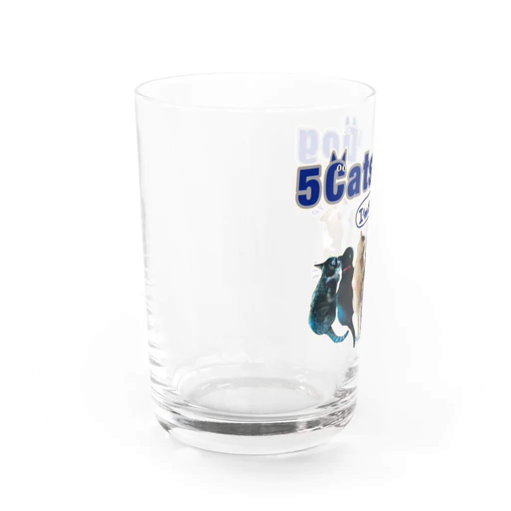 Buddyの5Cats and Dog Water Glass :left