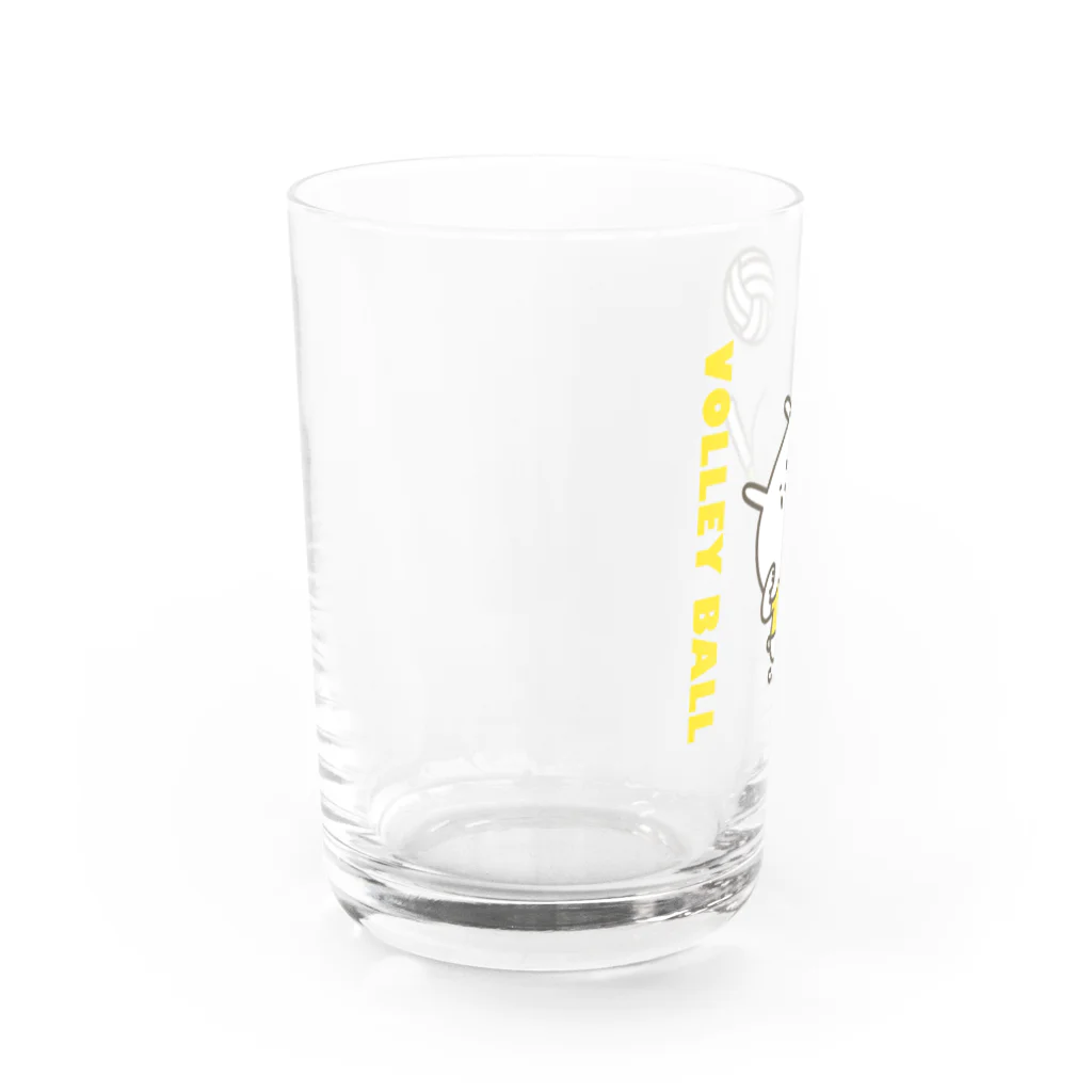 ユウィズのバレーボールうさぎイエロー Water Glass :left