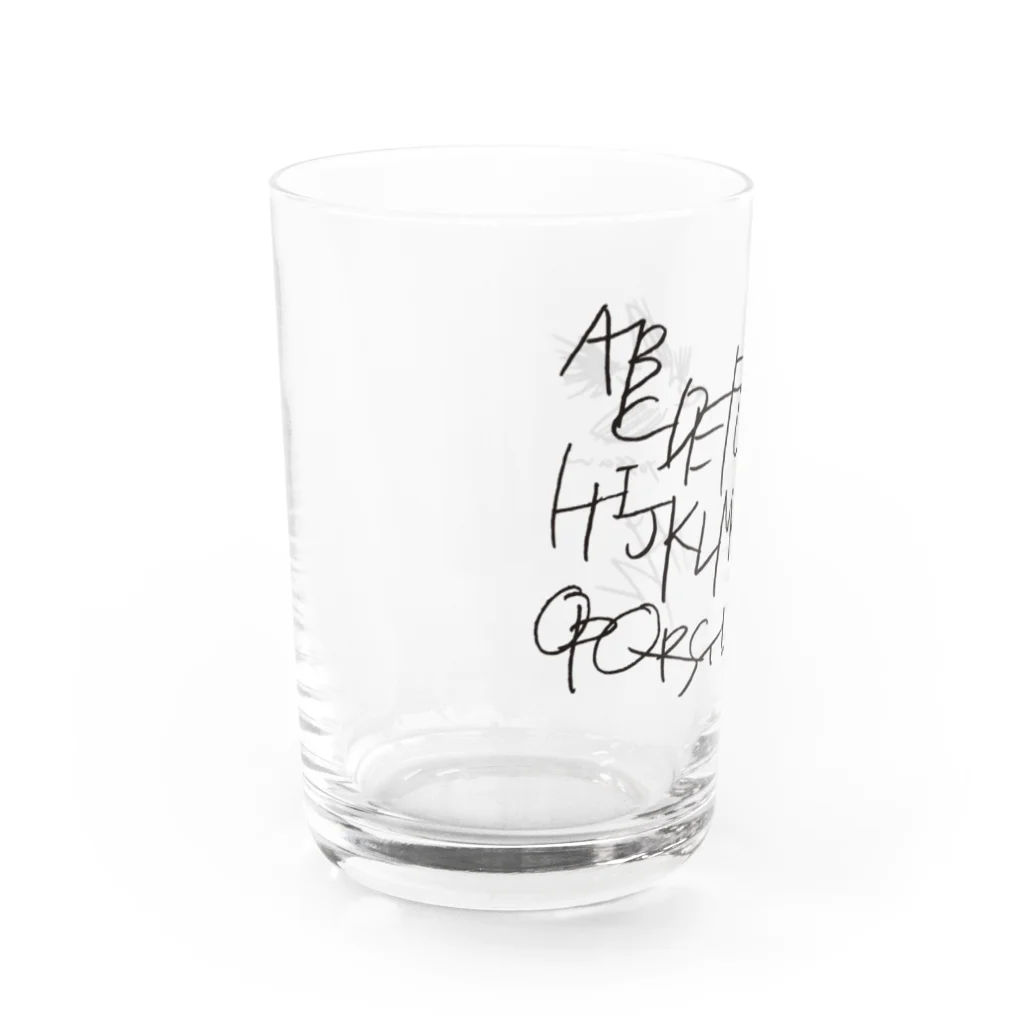 yossanのペンシルバード　アルファベット Water Glass :left
