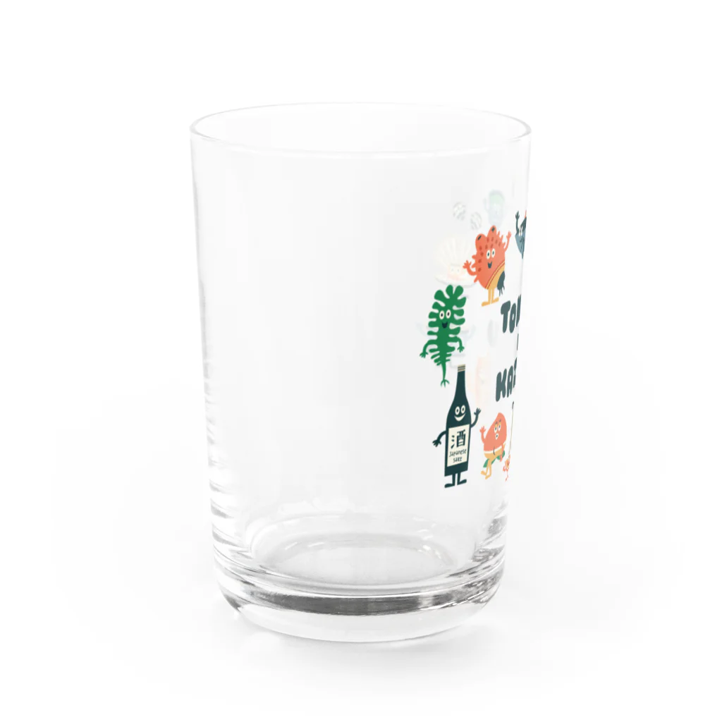 YoakeNecoの東北☆家族　集合 Water Glass :left