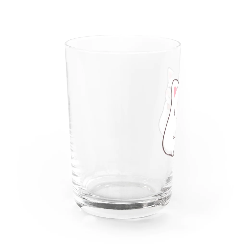 ふわにゃんshopのごきげんにゃんこ Water Glass :left