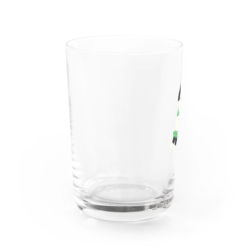 SUIMINグッズのお店の緑のビキニのねこ Water Glass :left