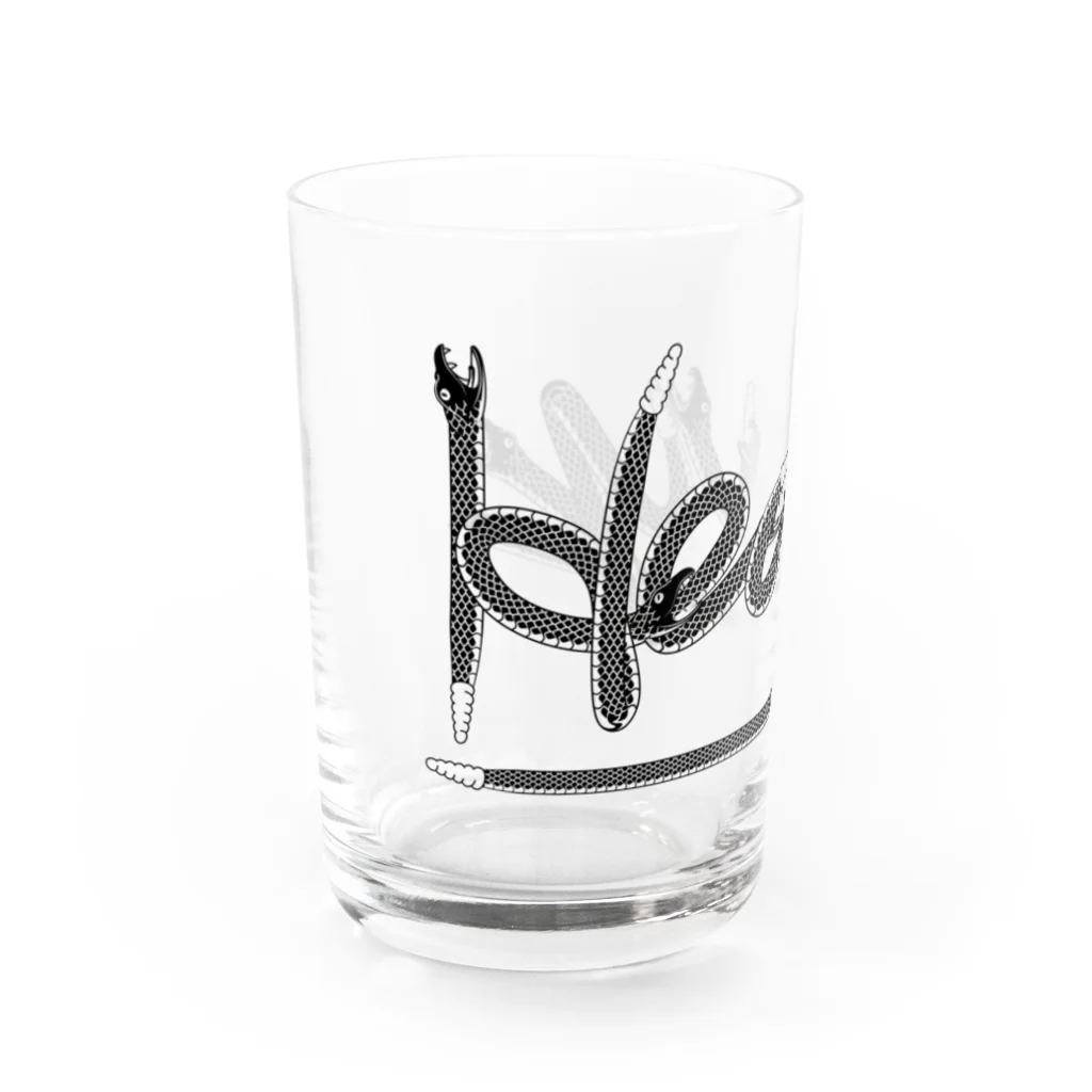 イラスト MONYAAT の蛇でHEAVY　 Water Glass :left