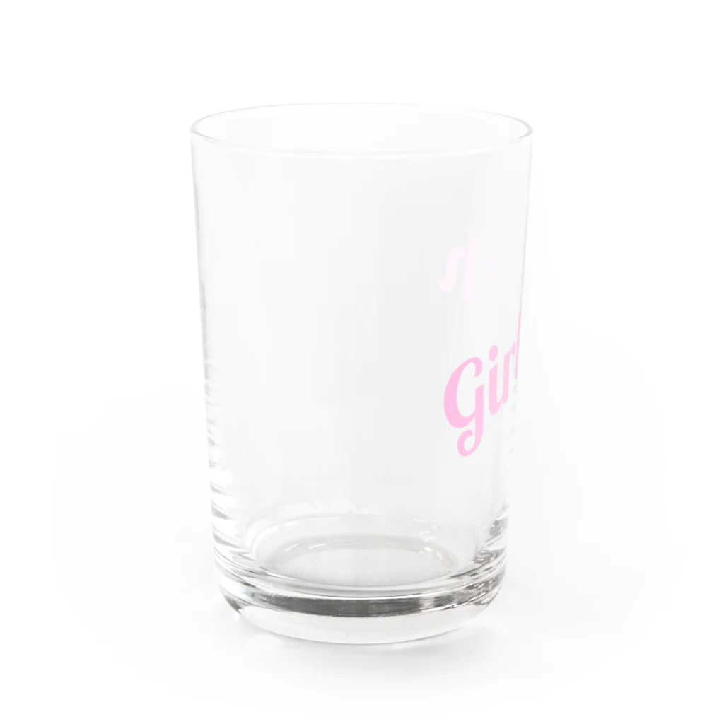 Girly*hガーリーエイチのGirly*hロゴ(pink) Water Glass :left