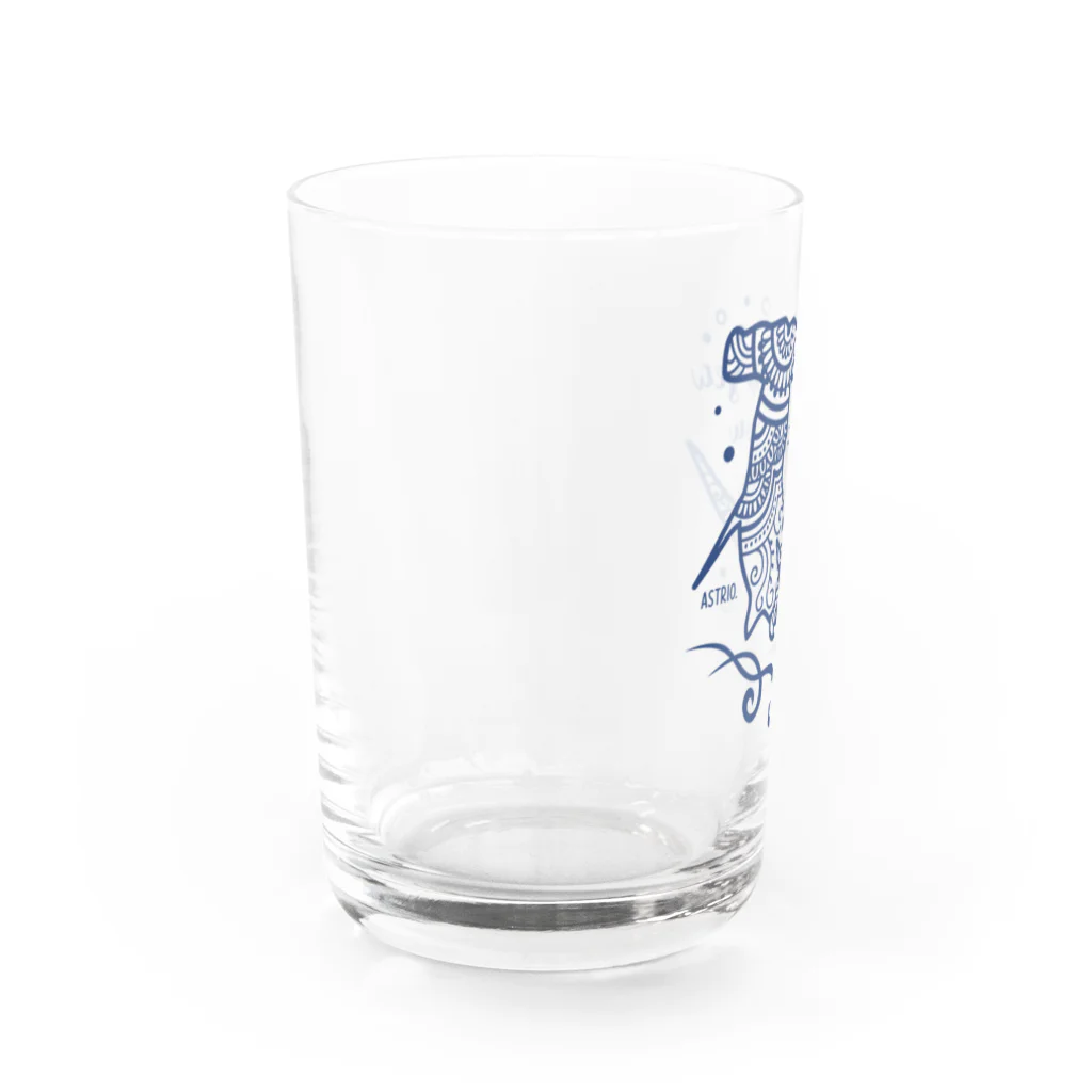 Astrio SUZURI店のヘナ柄ハンマーヘッド Water Glass :left