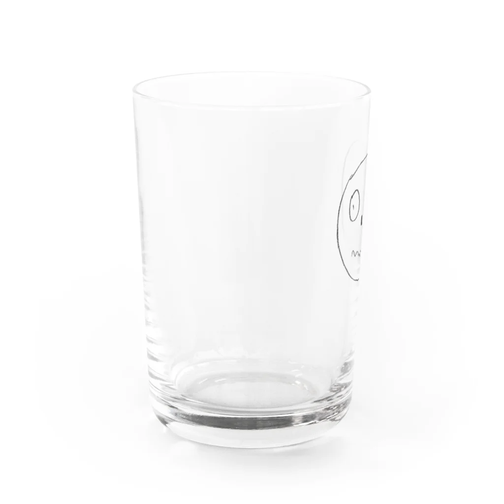 こどもの絵の怖がりのマルちゃん Water Glass :left