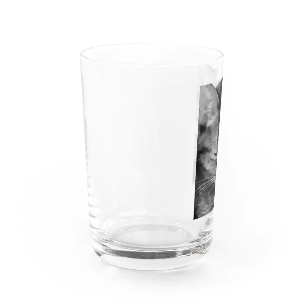 shop kochibiのモノクロ猫 Water Glass :left