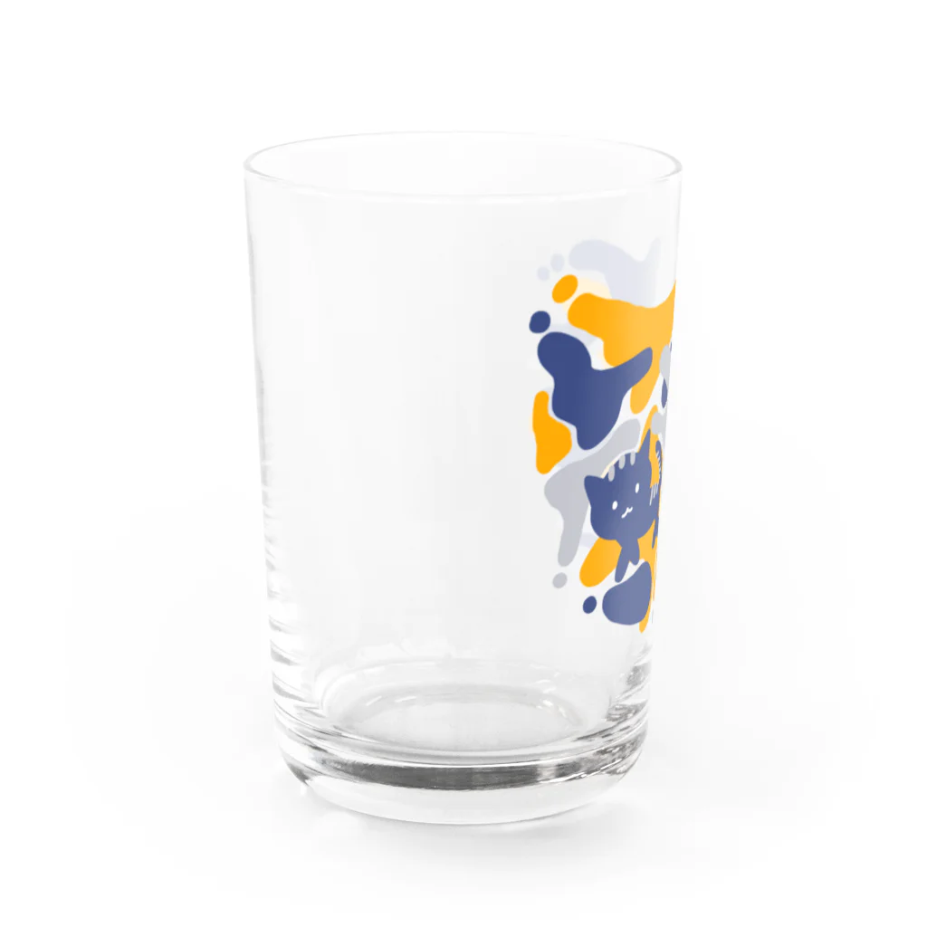 MIX SHOPのカモフラ×ネコ(キジトラ) Water Glass :left