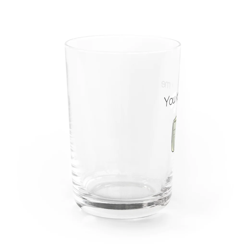 どこかの揚げ物の湯呑み Water Glass :left