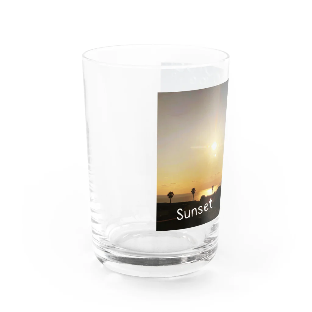 水彩屋のSunset Water Glass :left