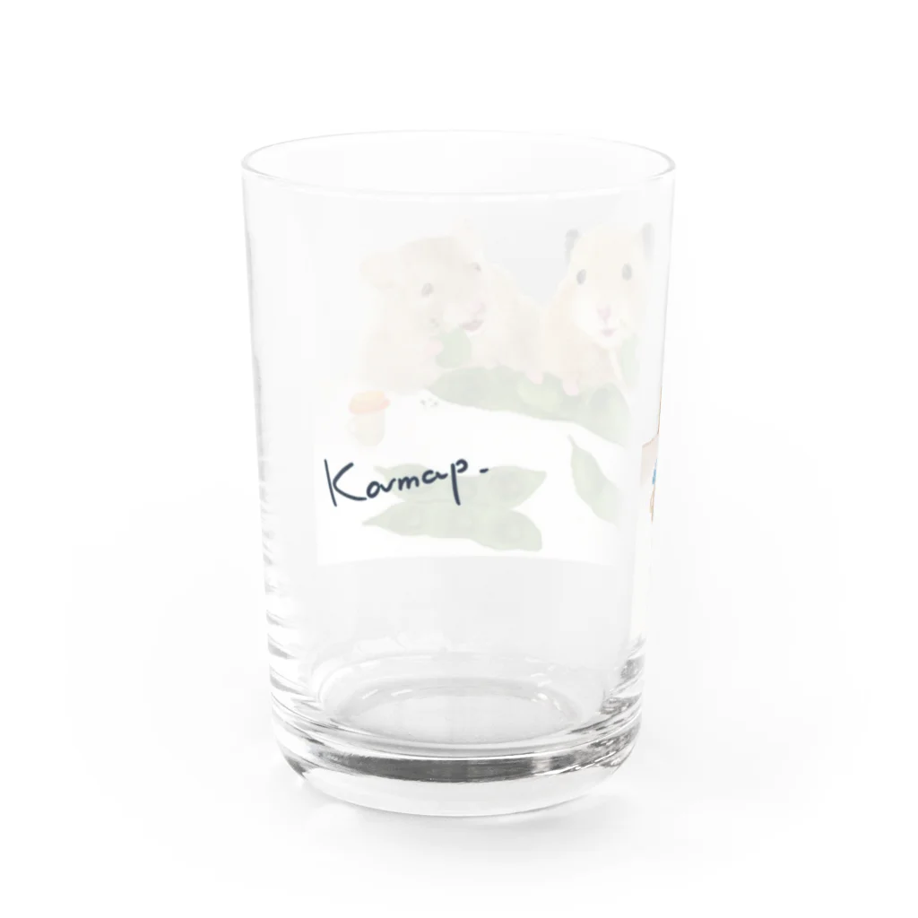 KAMAP ＆ Ricaの【KAMAP】枝豆とハムスター兄弟 Water Glass :left