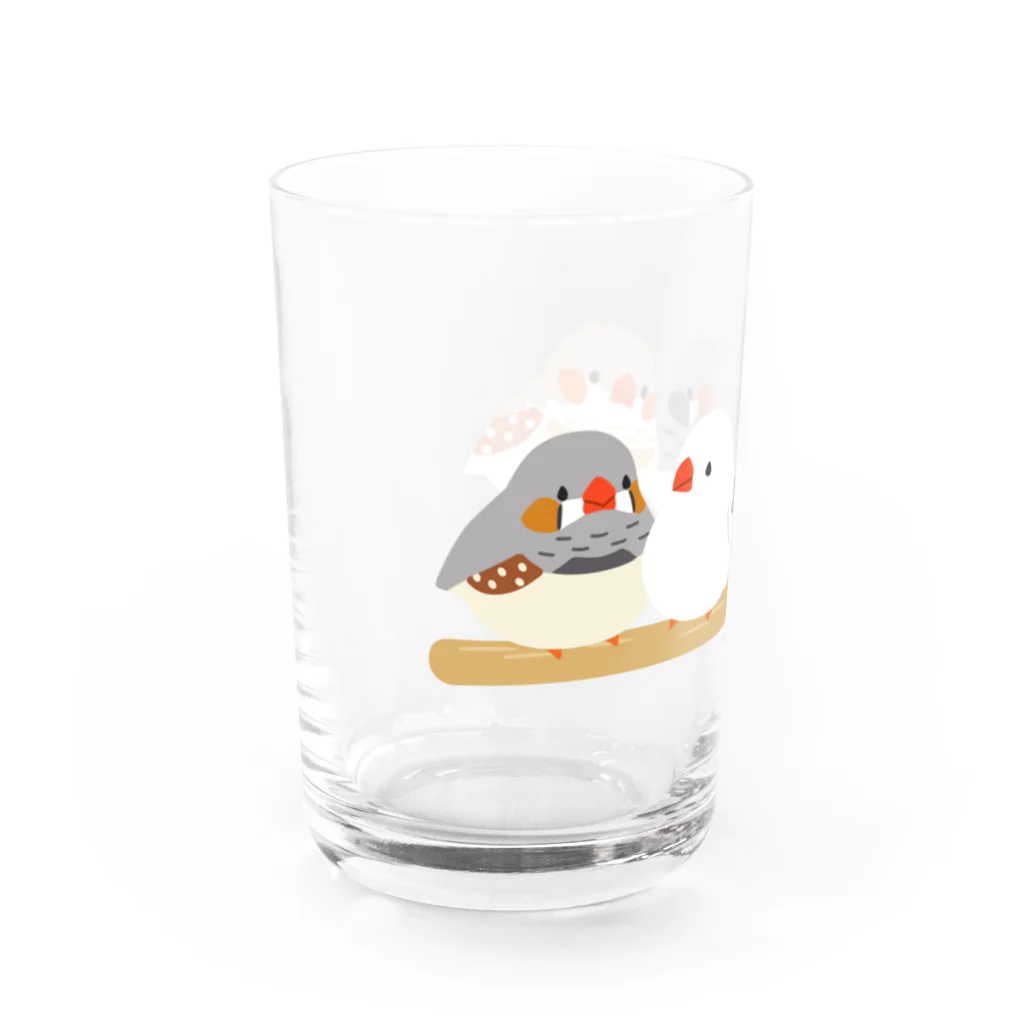 TeaDrop.Cのキンカチョウ Water Glass :left