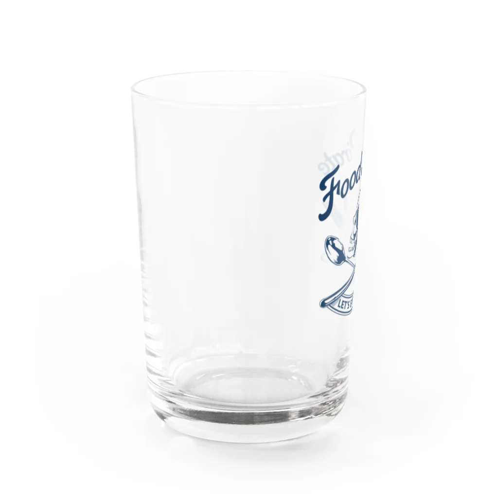 LONESOME TYPE ススのLET'S EAT MORE (NAVY) Water Glass :left