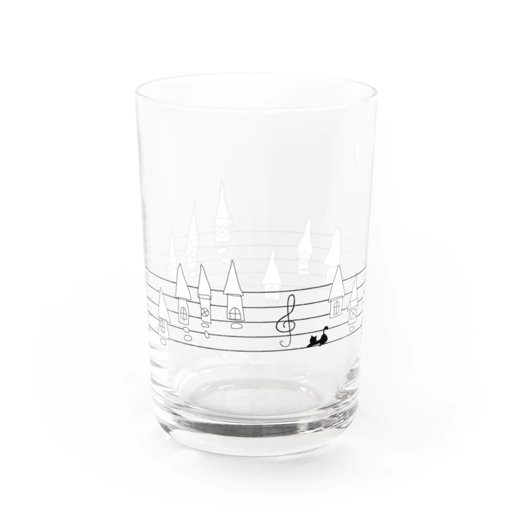 のんびりCafeの布屋さんの夜の散歩道 Water Glass :left