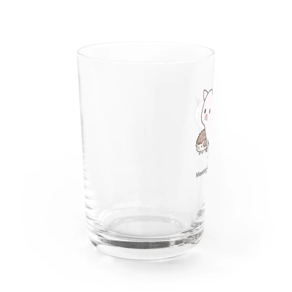 Hanamiのぶたとハリネズミ Water Glass :left