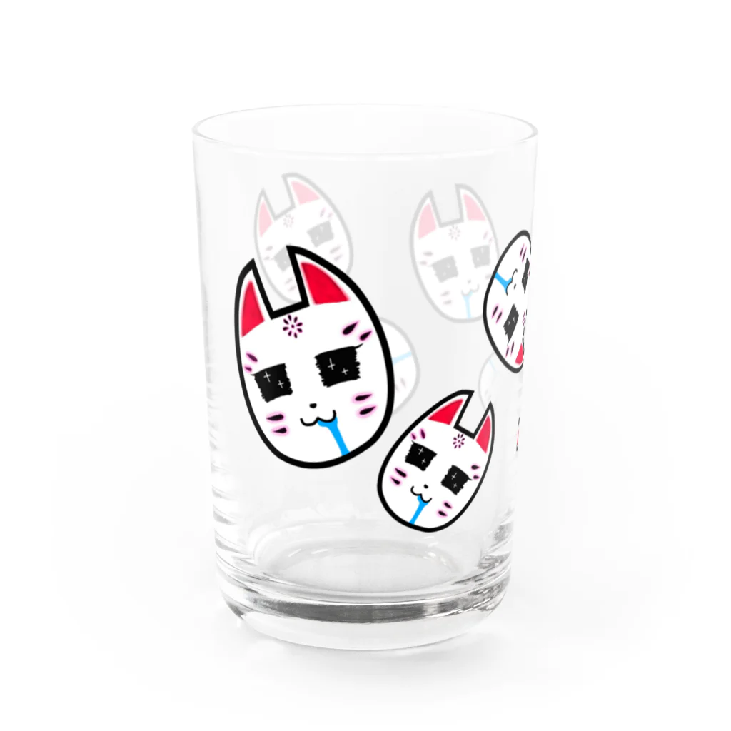 Kitsune568goの狐568号グラス（よだれ狐） グラス左面