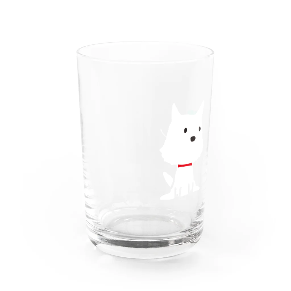 HABIのI♥westie Water Glass :left