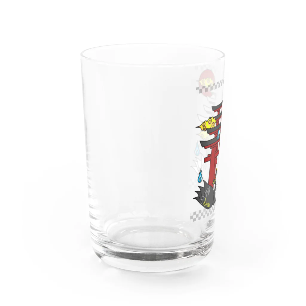 にゃーにゃー組@LINEスタンプ＊絵文字販売中！の四尾＊妖の夜 Water Glass :left