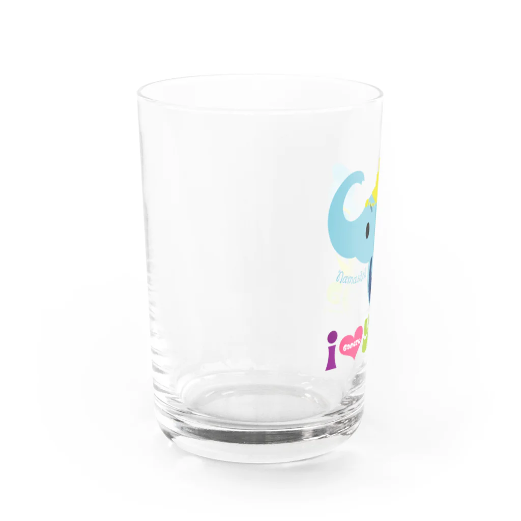 FOXY COLORSのヨガの先生ガネゾーくん Water Glass :left