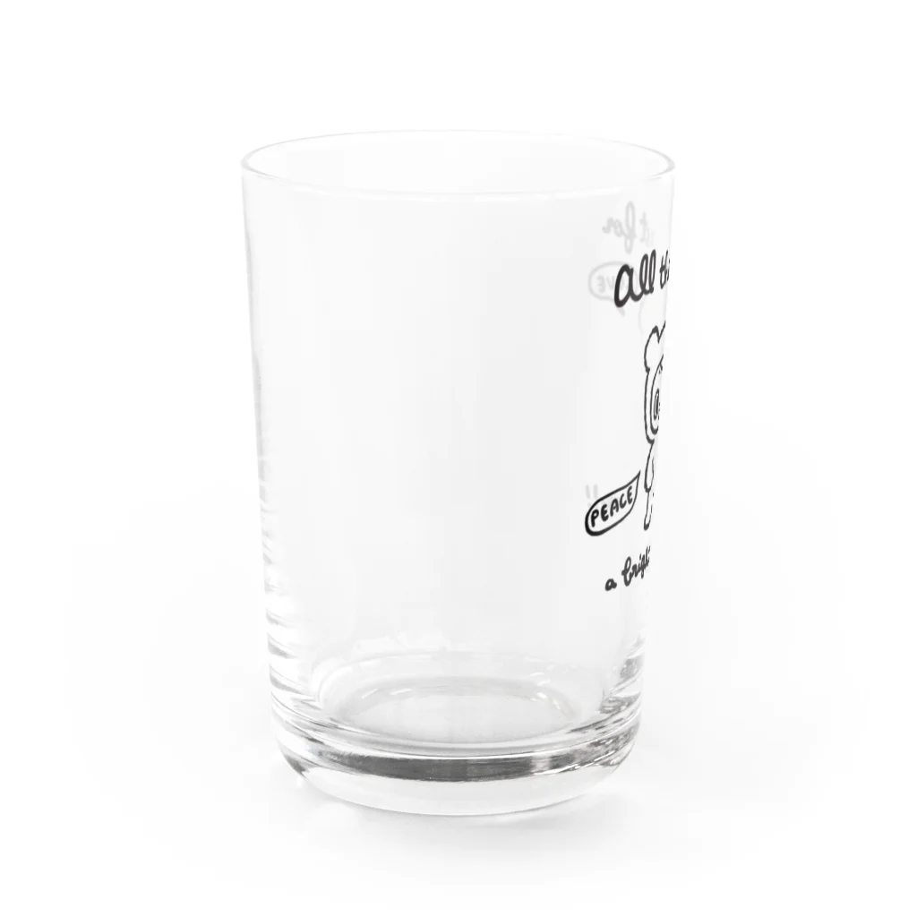 天明幸子　SUZURI  オフィシャルショップのkigurumiくん Water Glass :left