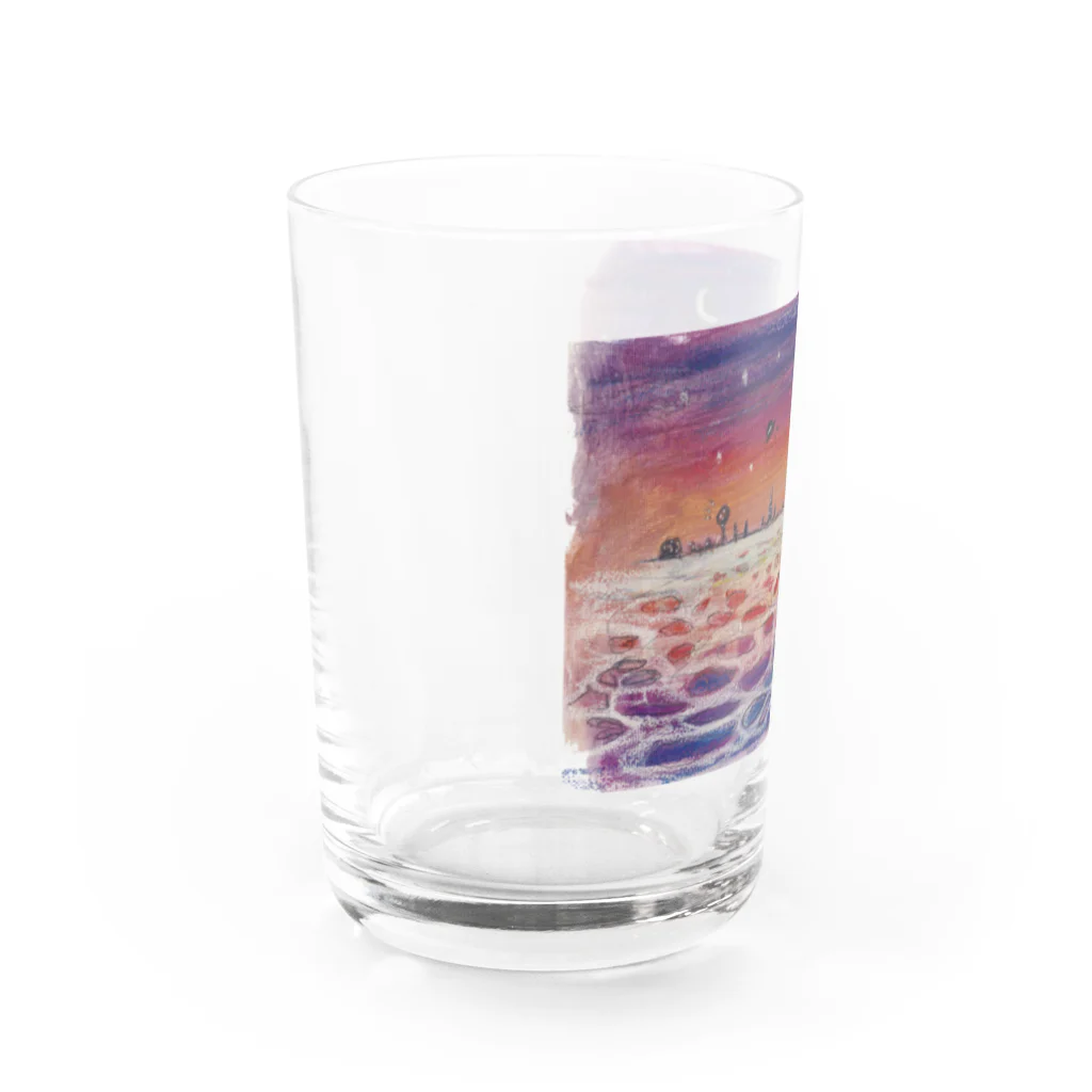 仏壇スイーツ　mamiの夕焼け海 Water Glass :left