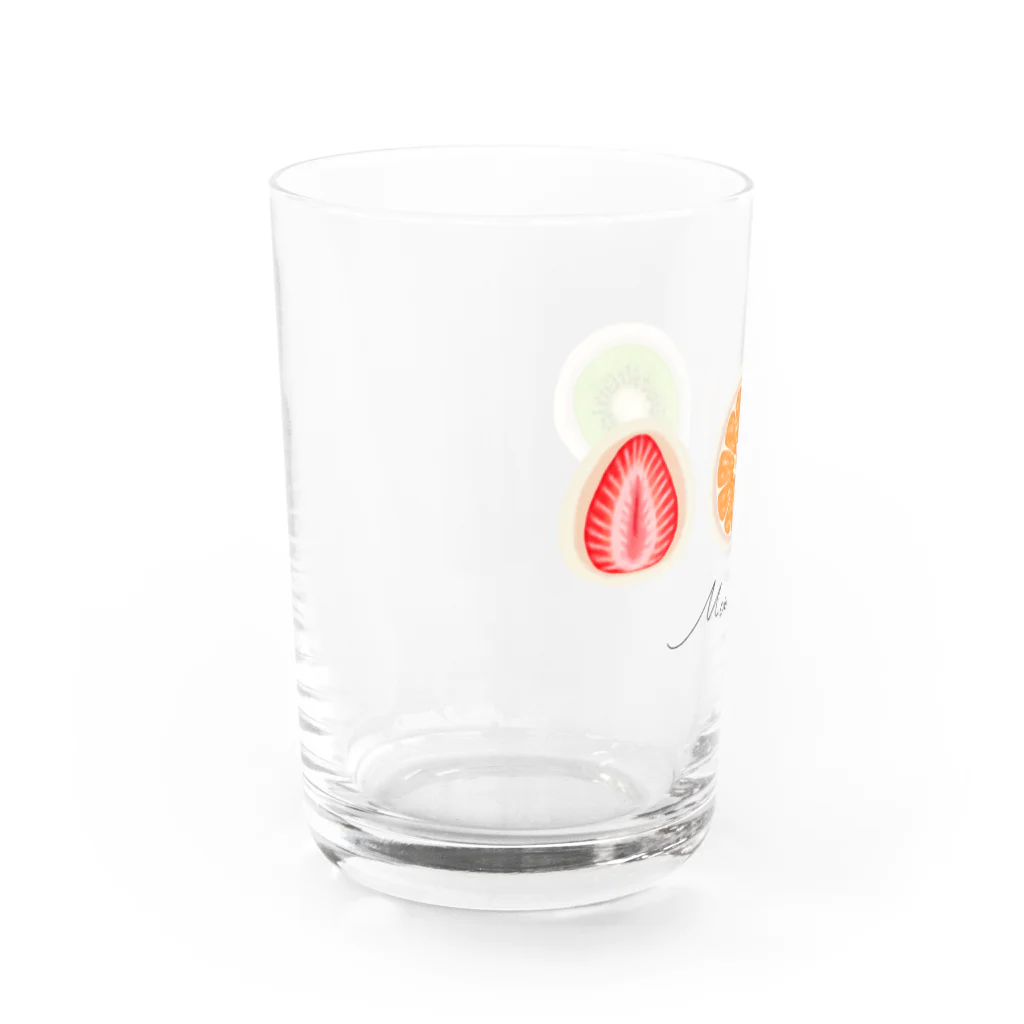 のぐちさきのMoedan~フルーツ大福~3コ Water Glass :left