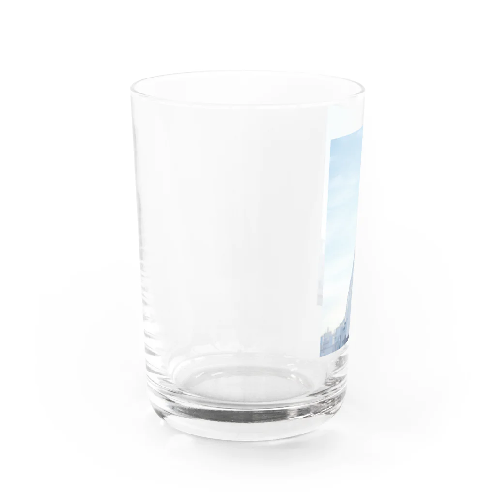 watery moonのclear blue Water Glass :left