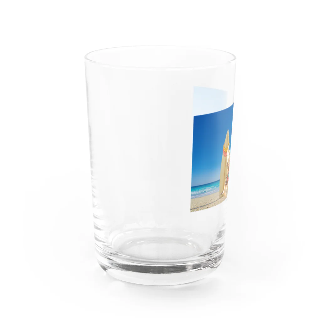 Surfing Boy Shopの砂浜サーフィンボーイくんグラス Water Glass :left