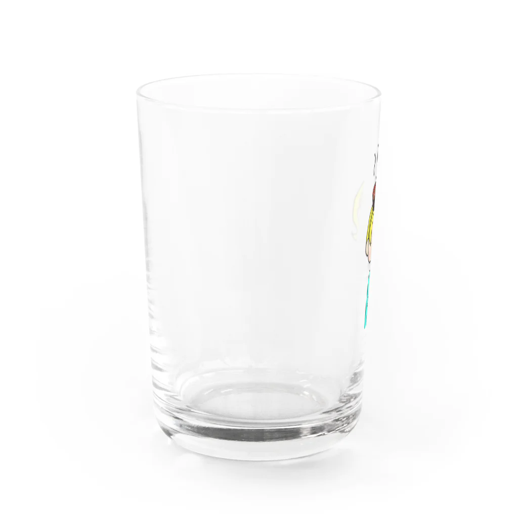 頭に乗せちゃいました。の味噌汁は母の味 Water Glass :left