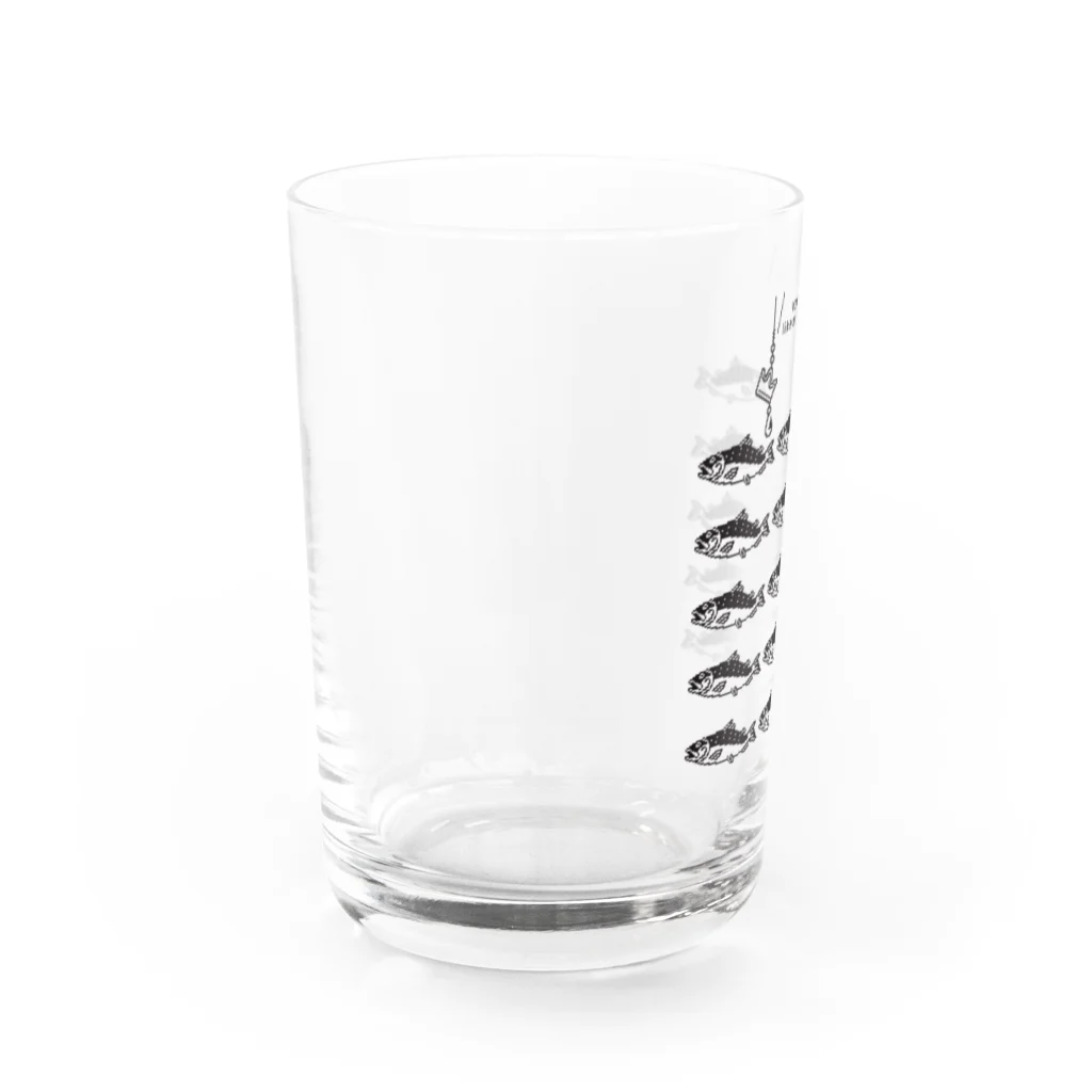 イラスト MONYAAT のサーモンサモタンの群れ A Water Glass :left